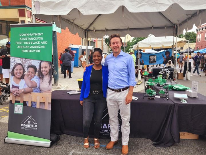 New director Aisha at a community event